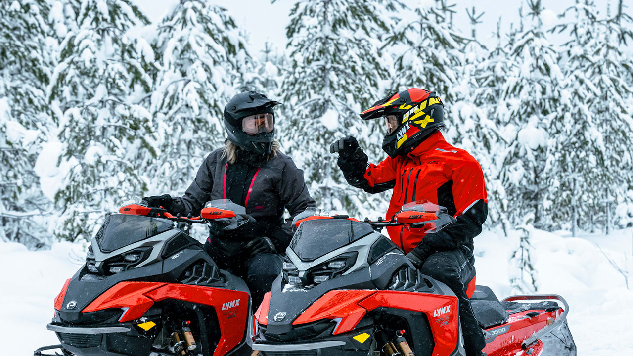 Two riders wearing stamina gear