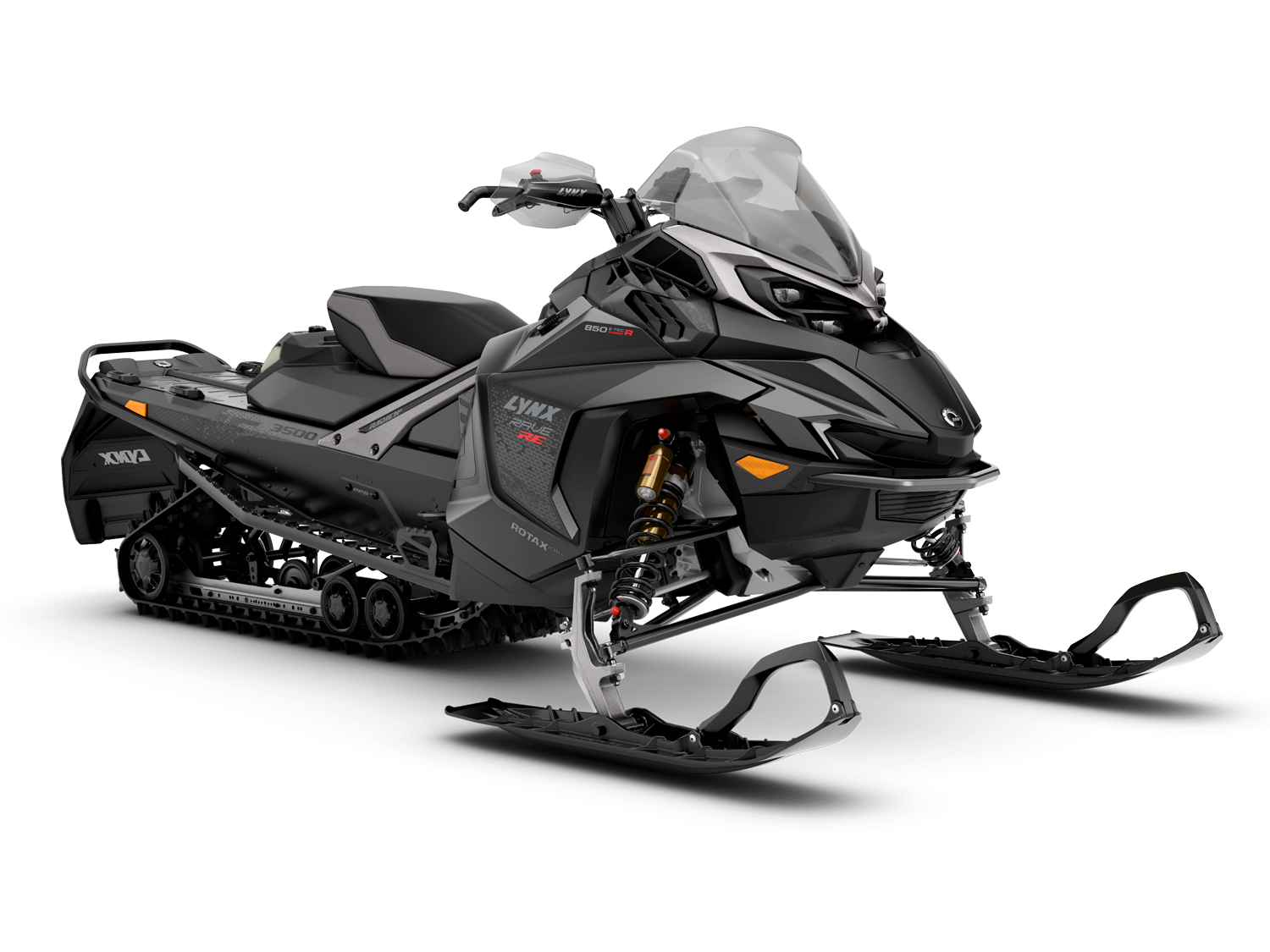 2026 Lynx Rave RE 850 E-TEC Turbo R musta moottorikelkka