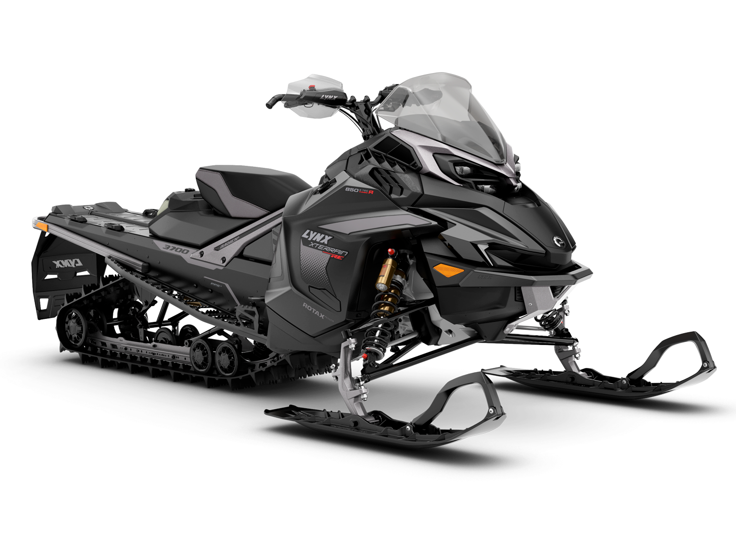2026 Lynx Xterrain RE 850 E-TEC Turbo R musta moottorikelkka