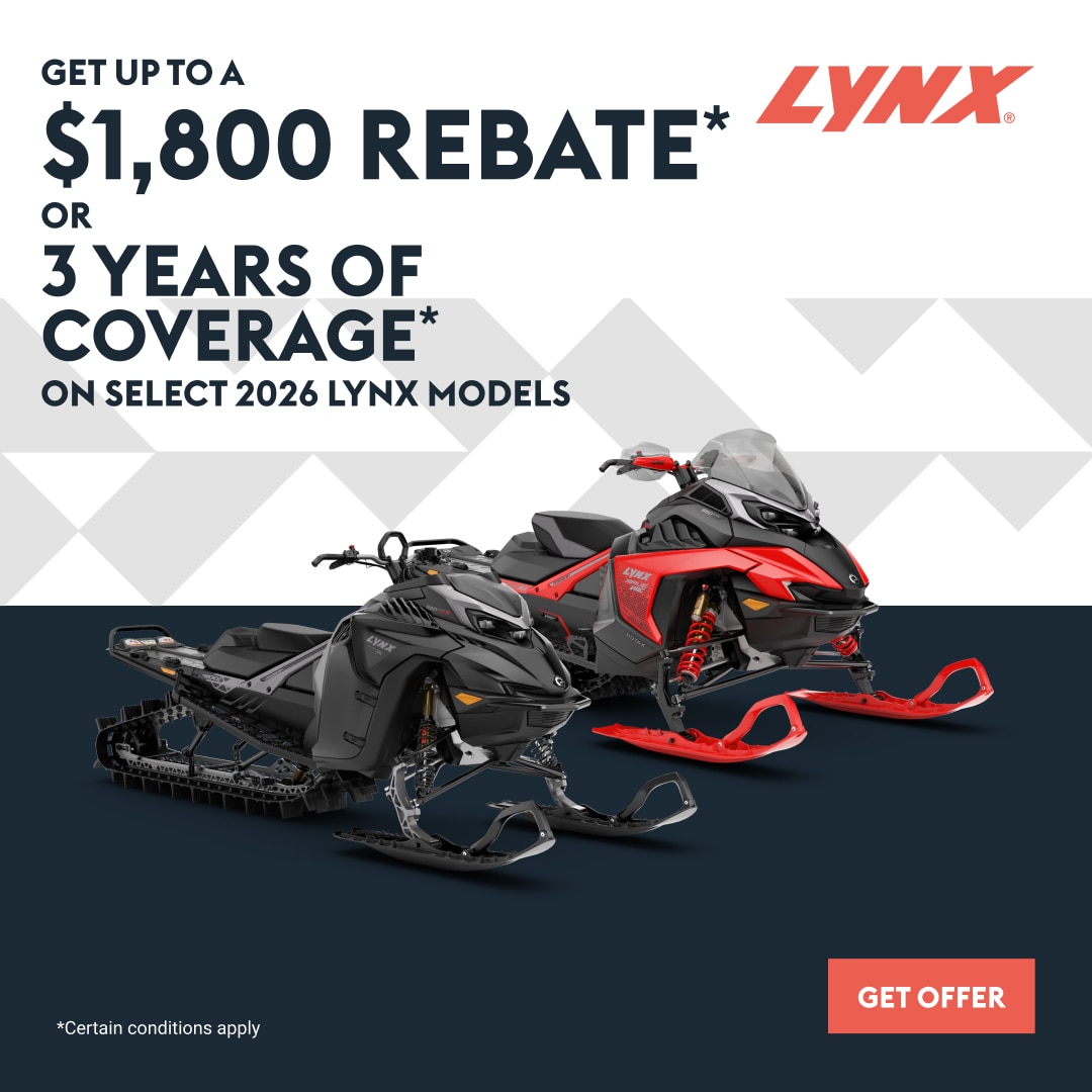 Obtenez jusqu'à 1800 $ de réduction sur les modèles Lynx 2026