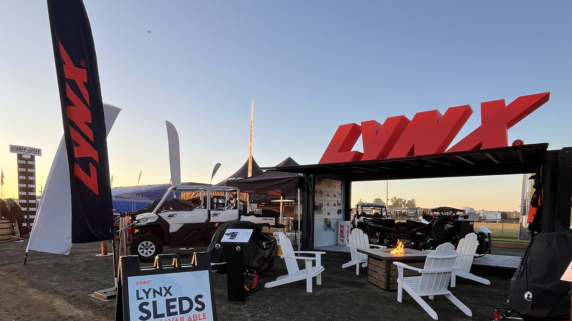 Lynx snowmobile display at the Hay Days event