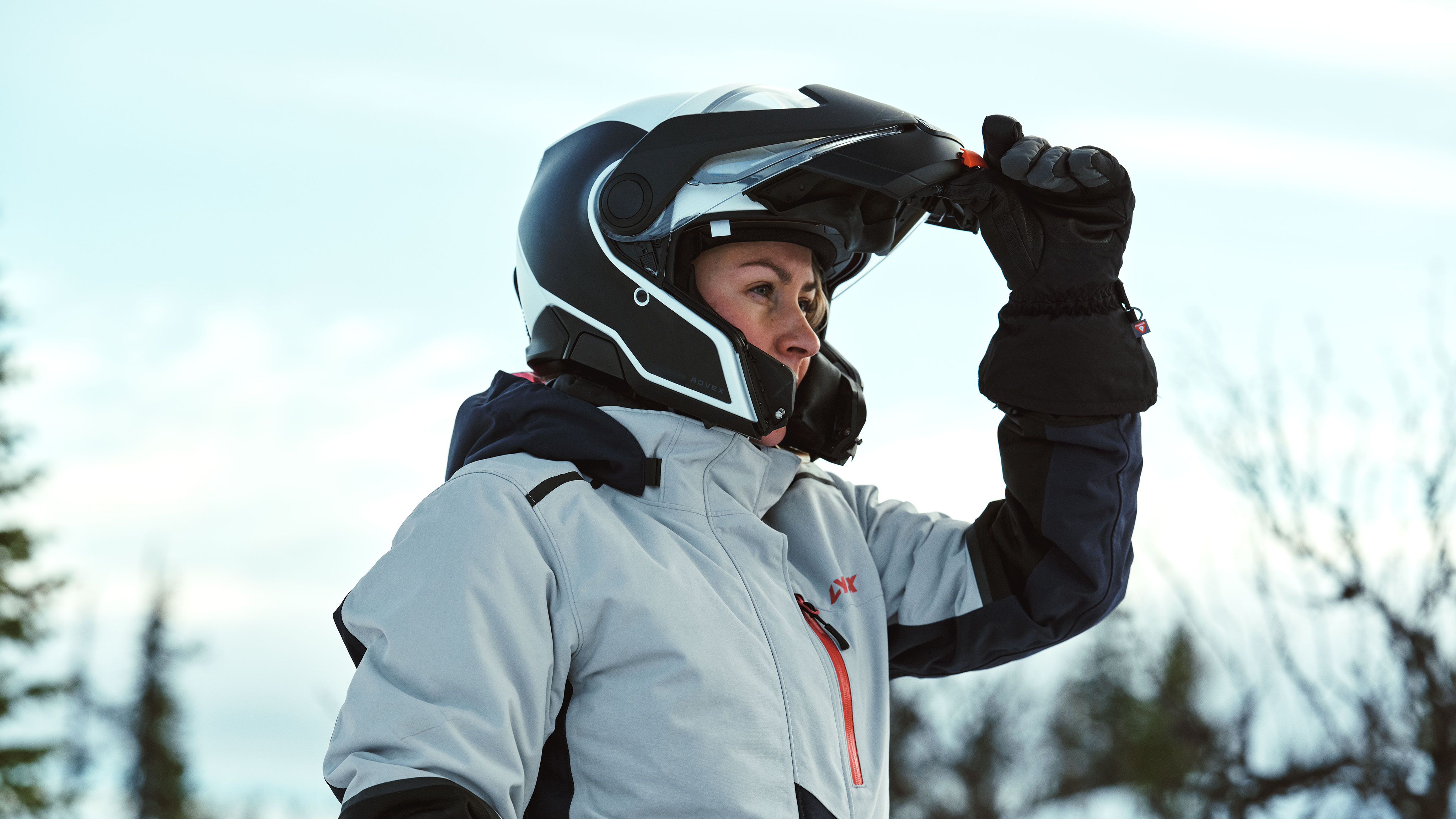 Woman with the Advex Helmet