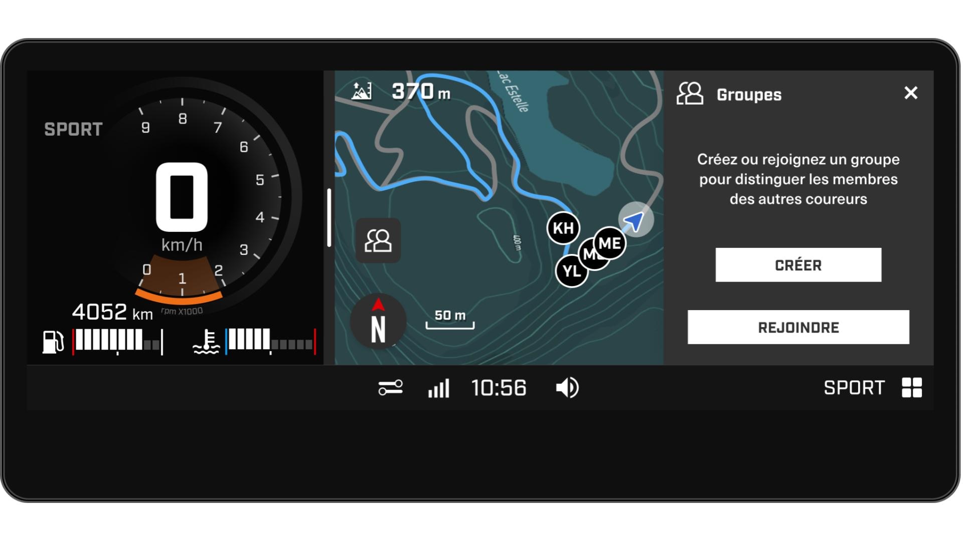 Built-In GPS Ski-Doo Map