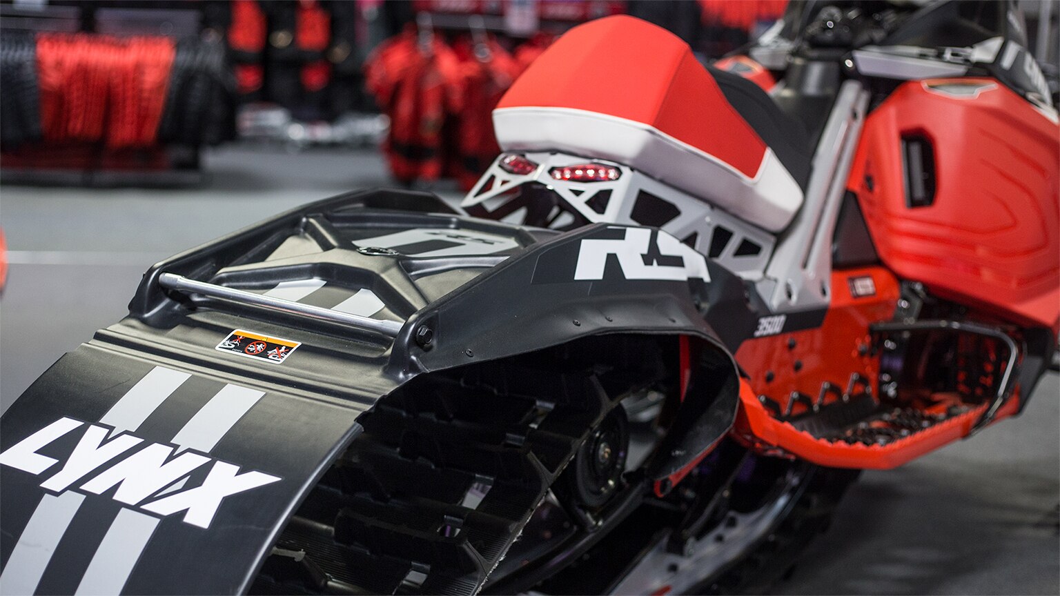 Lynx Rave RS 600RS E-TEC Race Snowmobile rear view
