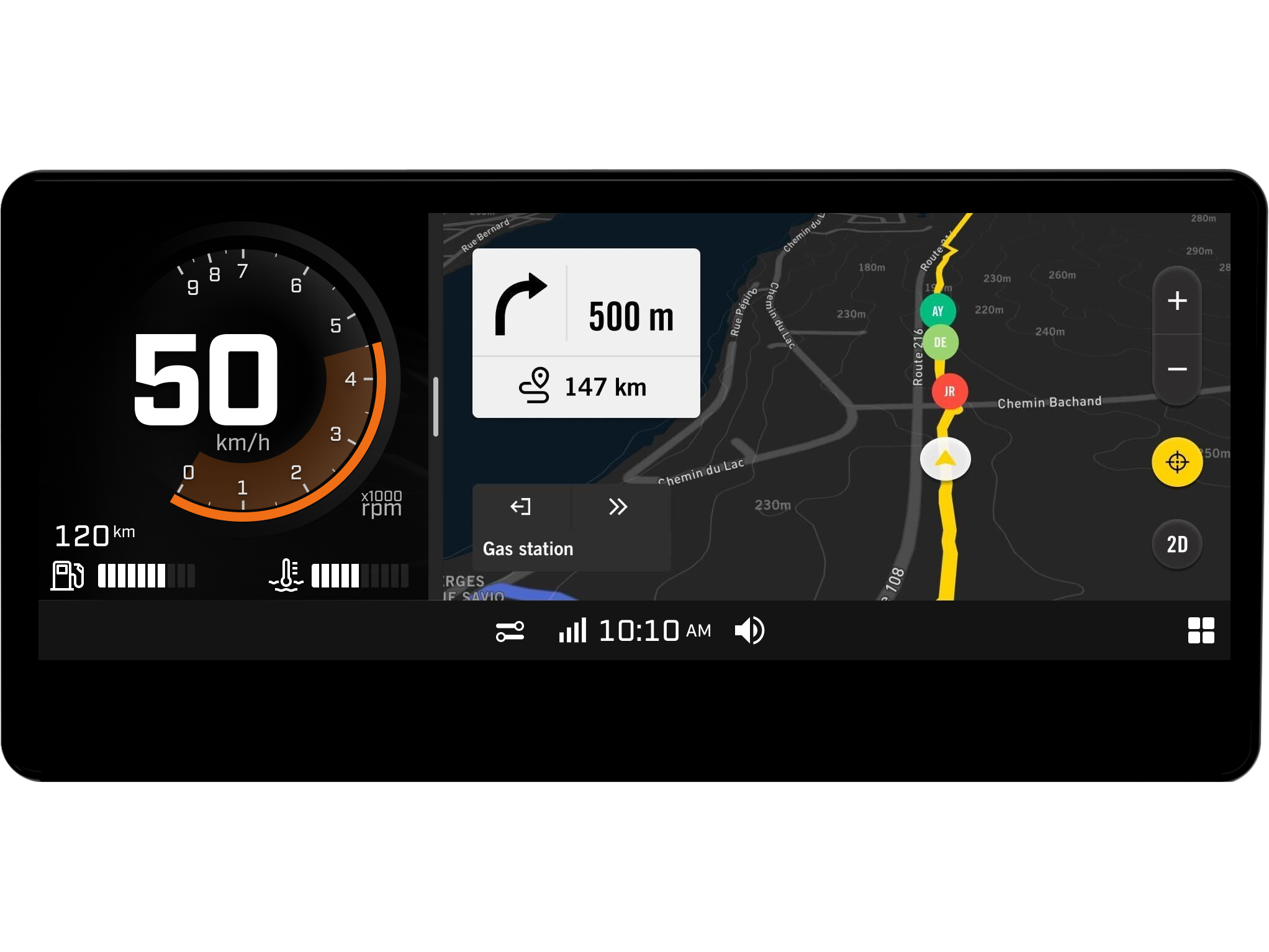 BRP GO! navigation on the 10.25" Color Touchscreen Display with BRP Connect