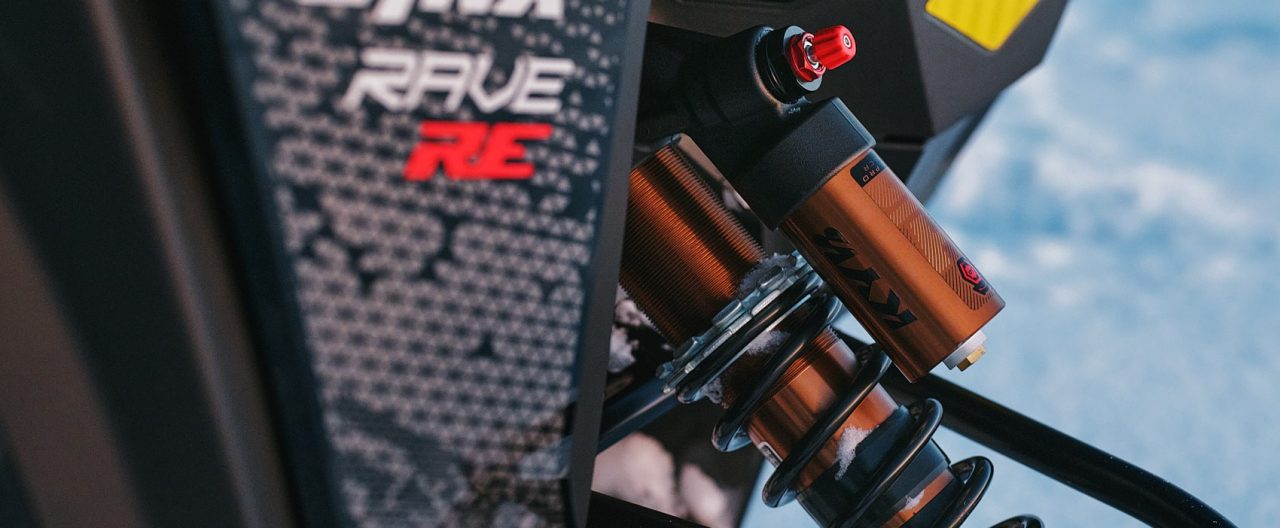 Front suspension of the 2026 Lynx Commander RE snowmobile